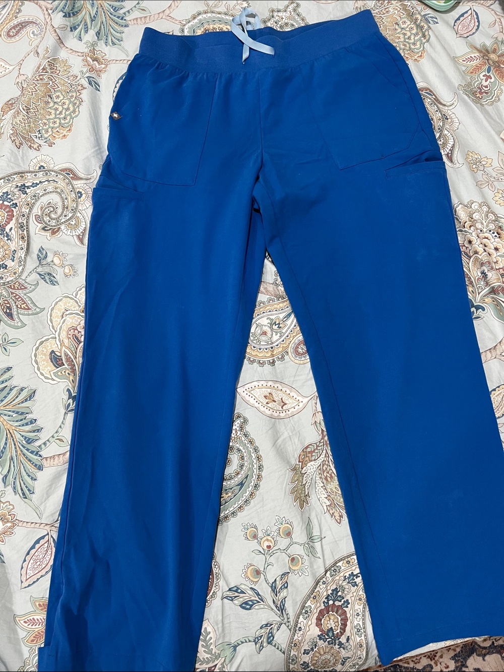 Figs Royal Blue Drawstring Jogger Pants